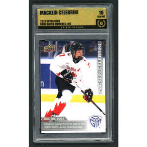 2023 Upper Deck #66 Macklin Celebrini  Rookie Card (RC) Gem Mint 10